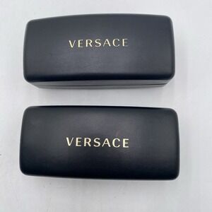 2‎ Versace Hardshell Clamshell Replacement Case Eyeglasses Sunglasses Clean Used